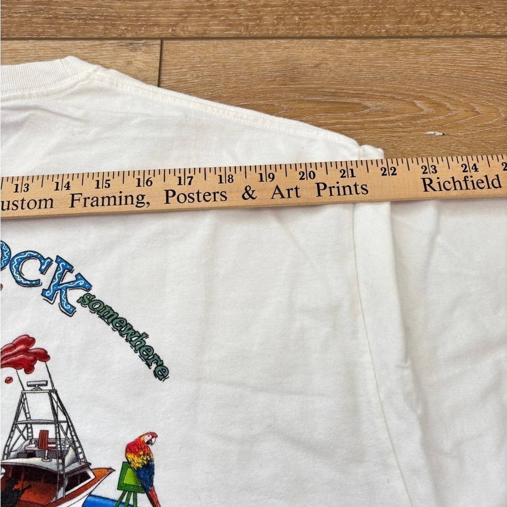 VTG Margaritaville It's Five O’Clock Somewhere Jimmy Buffett T-Shirt XL 2 Sided - Picture 12 of 16
